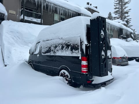 Ski locker and chains available for snow trips