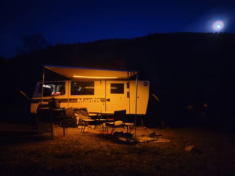 Awning with light