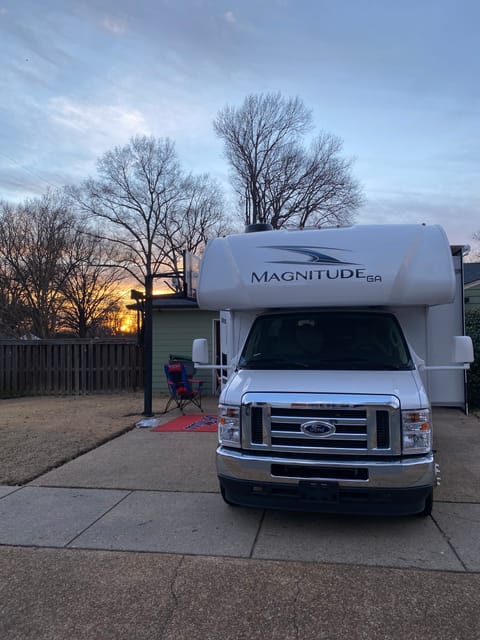 Our rig features one slide out as well as an awning