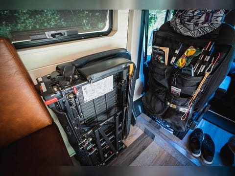 Back seats all folded up and out of the way when in "camp"