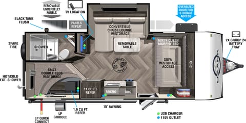 2022 Forest River Ozark 1680BSK (Oliver) Towable trailer in Hudson