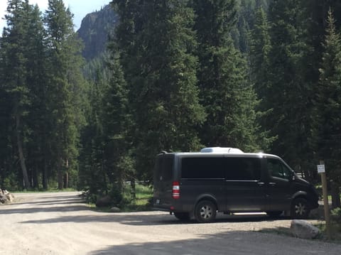 Our van has a v6 engine so it does well in the mountains. Great for hiking 14-ers. 