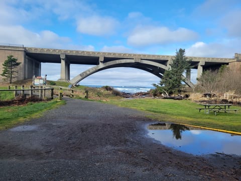 Beverly beach campground in Newport Oregon.  Short walk to the Ocean 