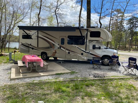 Great Smoky Mountains bound or visiting our TN State Parks? You'll be ready for fun with this outdoor living area.