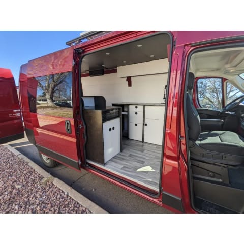 VIBROACOUSTIC Cherry Red Dodge Ram Campervan in Wheat Ridge