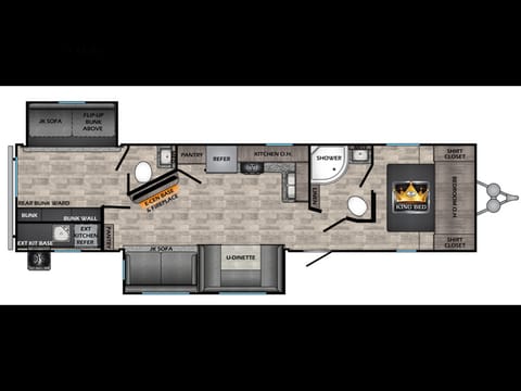 2022 Crossroads Volante With bunkhouse, king bed and 2 bathrooms! Rimorchio trainabile in Siloam Springs