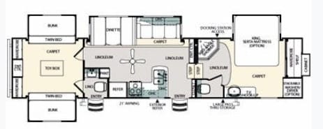 Spacious 5th Wheel with Incredible Bunkroom Floorplan! Towable trailer in Bakersfield