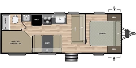 #10 - 2020 Keystone Springdale 2600 TB 26 FT Bunkhouse Towable trailer in Temple