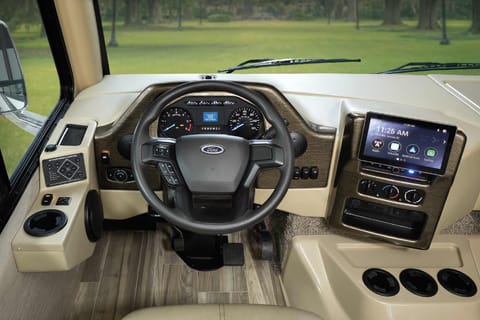 Modern cockpit makes driving a breeze.