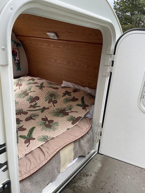 2012 Three Feathers Mfg Pine Cone.  Tiny teardrop.  Propane cook stove/sink Towable trailer in Coeur dAlene