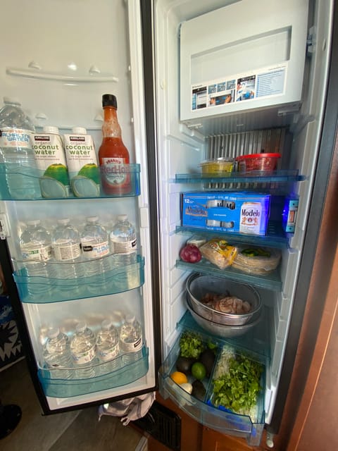Plenty of fridge & freezer space for a week long getaway
