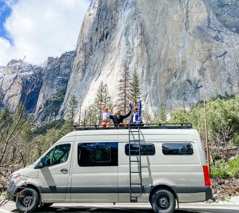 Our Sprinter has been to Yosemite! (rooftop party) 