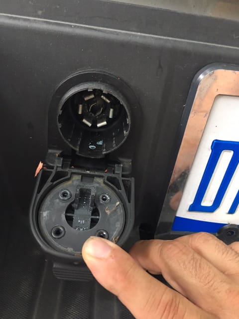 Does your vehicle have an adapter like this? Because the camper trailer has a 7 point Blade plug -- so make sure you have an adapter or this plug for your vehicle.