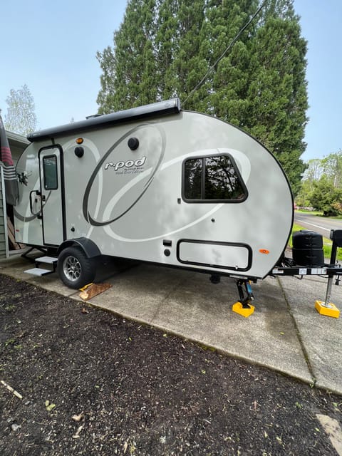 "Candy" the 2020 R-Pod Hood River Edition Towable trailer in West Linn