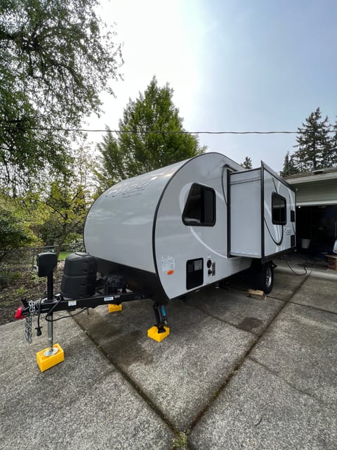 "Candy" the 2020 R-Pod Hood River Edition Towable trailer in West Linn