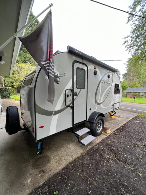 "Candy" the 2020 R-Pod Hood River Edition Towable trailer in West Linn