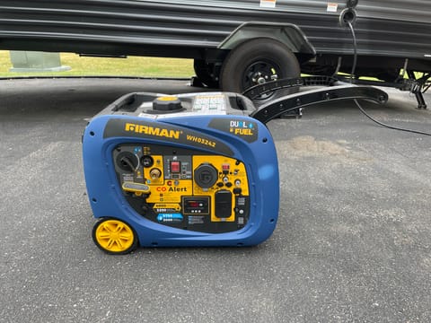 For $30/day you can rent this generator when electric hookups aren't available. Comes with a full tank of gas and additional 2.5 gallons!