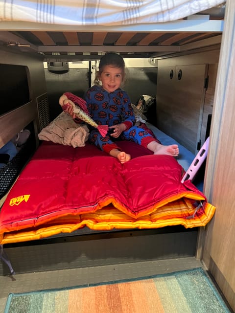 The 'Cozy Cave' that our kids love to sleep in, this is under the murphy bed and an option for one child under 5 to sleep in 