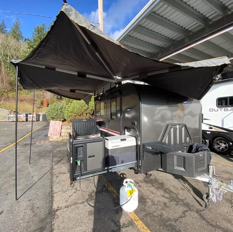 The kitchen is great… love having a cooler fridge and freezer and not dealing with bags of ice… not to mention half the time ice is sold out…lol