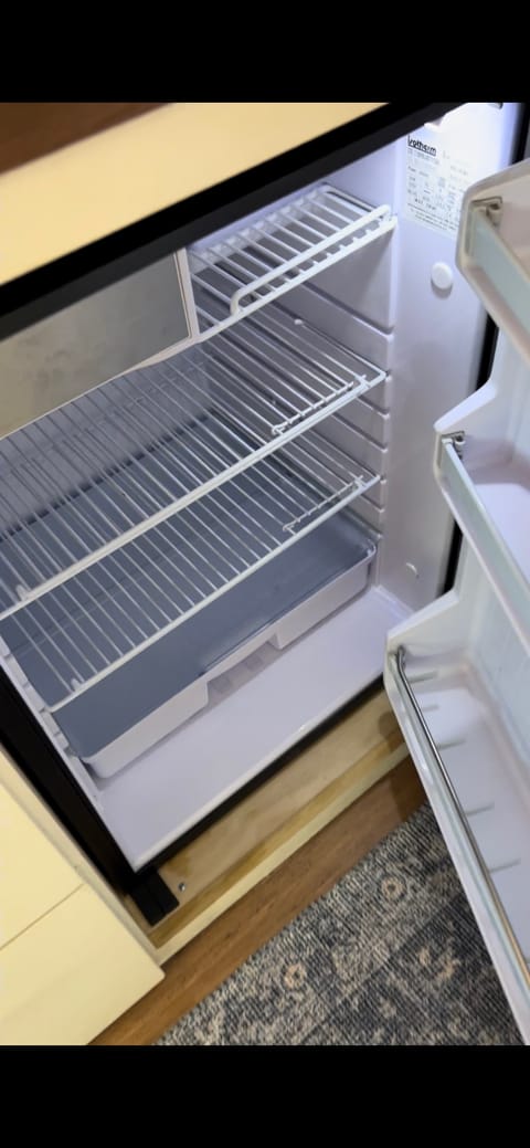 Perfect size refrigerator, able to store enough food for 4-5 days. Small freezer section available as well. 