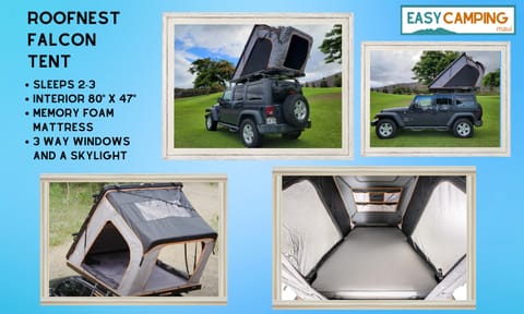 Jeep Wrangler by Easy Camping Maui Drivable vehicle in Kahului