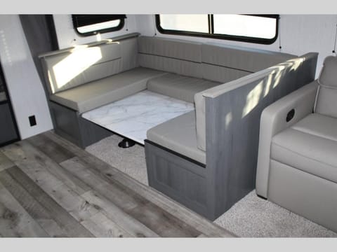 Dining table converts into bed for 2