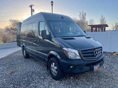 2018 Mercedes Benz Sprinter 144 WB. Can seat up to 12 people or as few as 2. Rows can be removed to make room to store bigger items inside. 