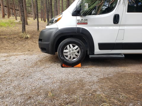 Leveling blocks for comfort.