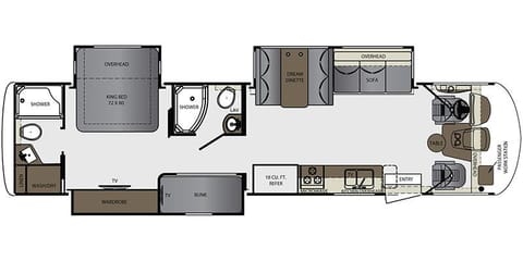 floorplan for the coach