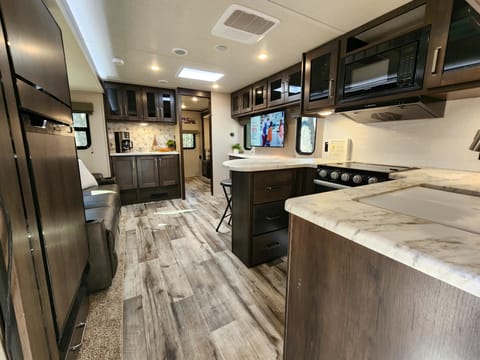 Welcome to the spacious interior of our camper.