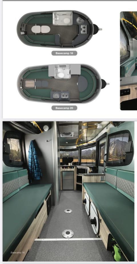 This is the exact floor plan and colors of the airstream base camp 20 X