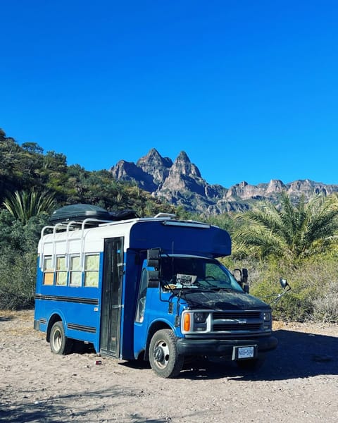 Loreto Mexico, ocean view in front and the majestic mountains in the back