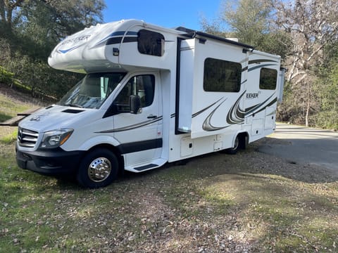 Let's set up camp! Slide-outs out.