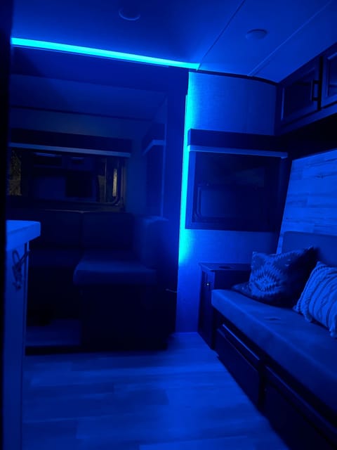 Ambient lighting with changeable colors. 