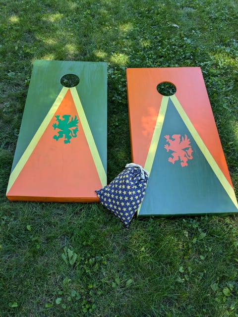 Cornhole boards available as an add on.