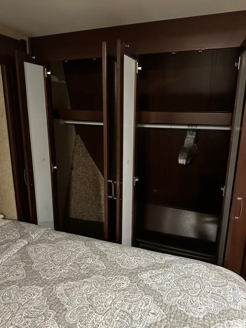 Double Closets with 10 Close-hangers. 