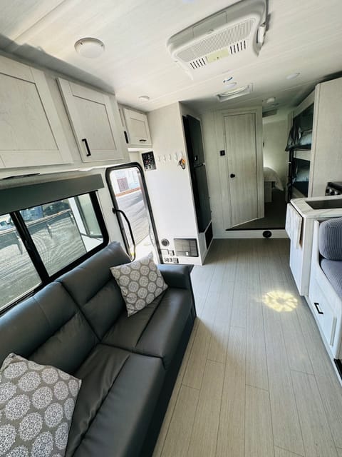 A glimpse of the RV hallway and floor plan