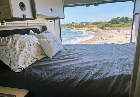 Queen size bed with a view
