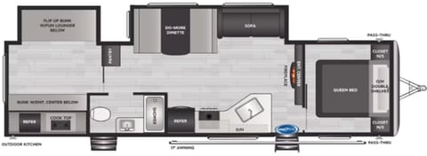 2022 Keystone 35ft spacious bunkhouse, great for family vacations! Towable trailer in Orion Township