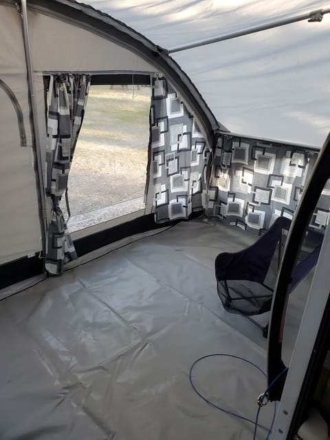 Interior of the side tent