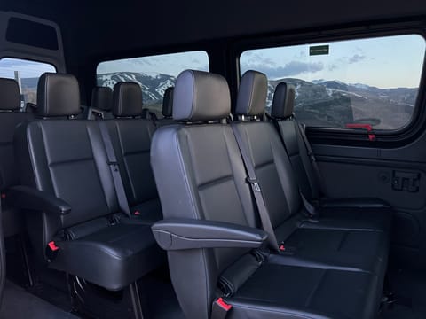 12 passenger Mercedes Sprinter Van Rental Denver Airport, Vail Eagle, Aspen Campervan in Avon