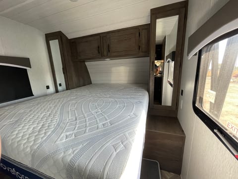 Bedroom comes with upgraded queen sized bed