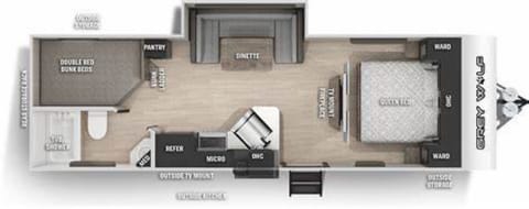Delivery only. 2022 Forest River Cherokee Grey Wolf  Sleeps 6-8 Towable trailer in Corona