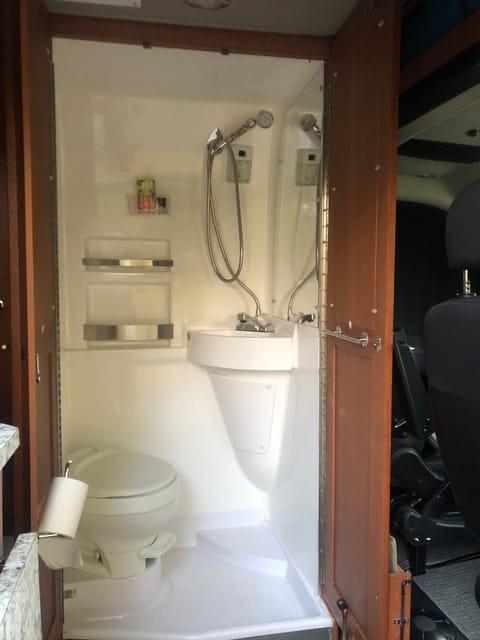 This shows the bathroom. 