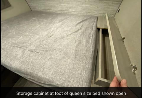 Queen bed & storage
