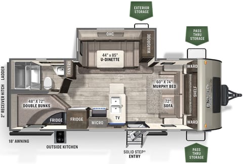 2022 Bunk House, Tailgating & Winter Ready - Generator Included Towable trailer in Spokane
