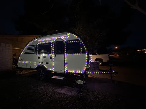 Christmas 2023. We got creative with out Christmas lights and decided to decorate the RV.