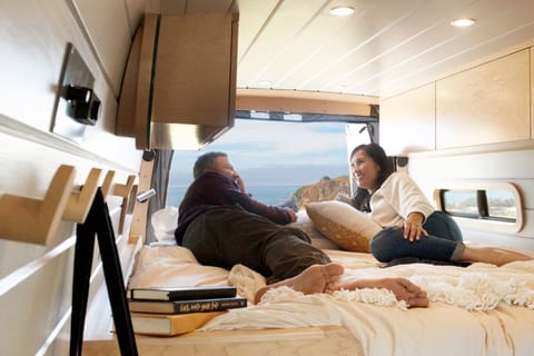 The Queen size bed features an exceptionally comfortable luxury mattress, just like the one you might wish you had at home. 