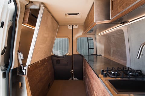 Explore in Style in the Chic, Versatile, and New RV Sprinter We Call Whims Campervan in Hidden Hills