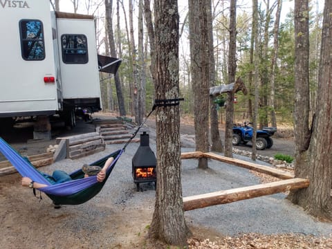 The campsite location